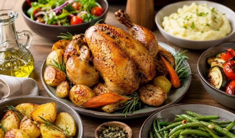 que faire comme accompagnement avec un poulet rôti