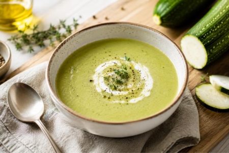 la recette de la soupe de courgettes au thermomix