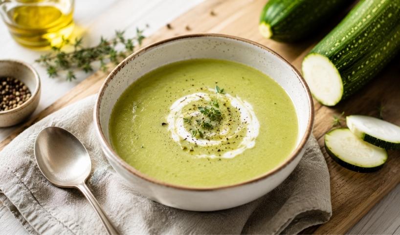 la recette de la soupe de courgettes au thermomix